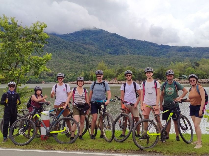 Chiang Mai: 24 km Leisure Cycling & swim Lake Huay Tueng Tao - The route rhythm: pickup, stadium start, then a steady countryside cruise