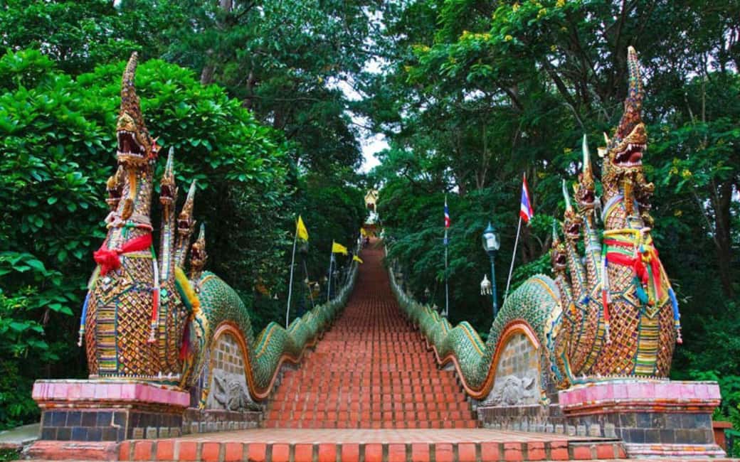 Chiang Mai: Doi Suthep Temple & Hmong Hill Tribe Culture - Wat Phra That Doi Suthep: 306 Steps, Pagoda Details, and City Views