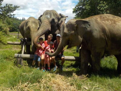 Chiang Mai: Elephant Sanctuary Local Hill Tribe Caretakers - Meeting Johnny Boy Treks and getting from town to the sanctuary