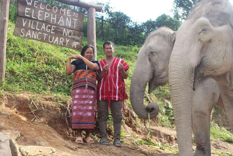 CHIANG MAI ELEPHANT VILLAGE SANCTUARY JUNGLE ADVENTURE - Dok Ko Ki Karen Village: Culture, Outfit Changes, and a Funny Elephant Briefing