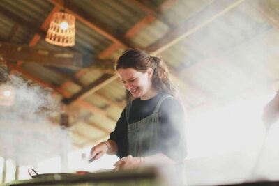 Chiang Mai: HALF-DAY COOKING COURSE at a Thai Cooking Farm - The Rice Barn farm kitchen: clean setup, real workstations