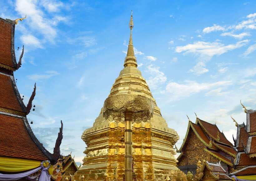 Chiang Mai: Hike on Monk’s Trail and Doi Suthep Private Tour - Wat Phra That Doi Suthep: Golden Stupa, relics, and the view pull