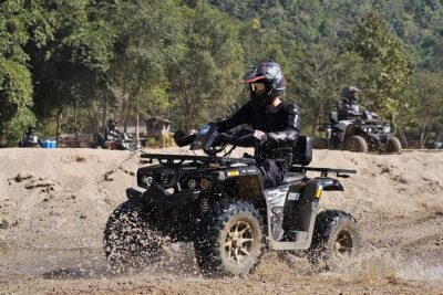 Chiang Mai Sticky Waterfall Tour ATV and Scenic Café - The ATV ride through rice fields and jungle trails