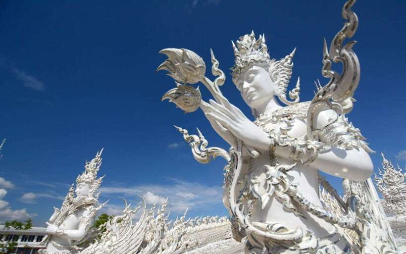 Chiang Mai: White, Blue & Big Buddha Temples in Chiang Rai - Wat Rong Suea Ten (Blue Temple): Blue-and-Gold Murals With a Meaning Behind Them