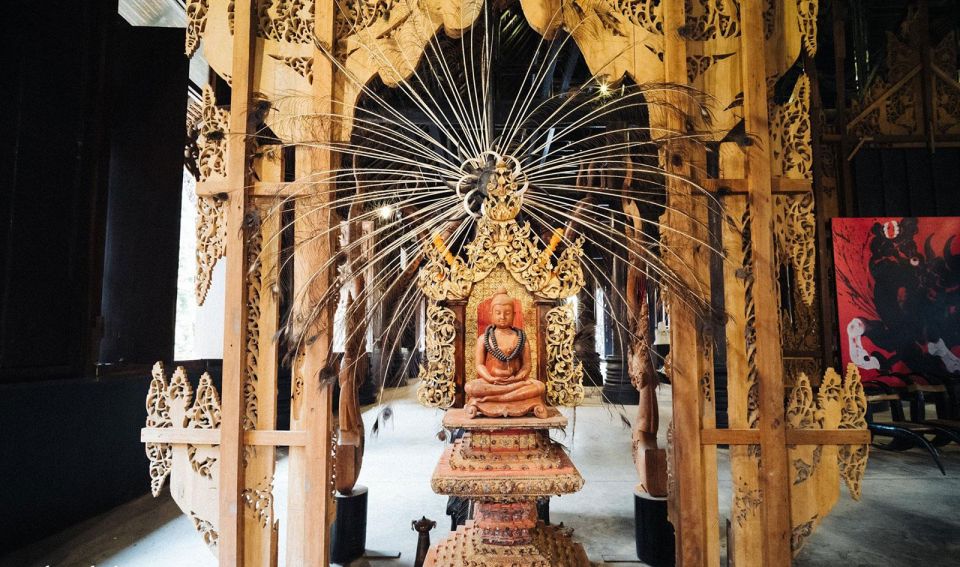 Chiang Mai: White, Red/Black & Blue Temples Tour with Lunch - Baan Dam Museum (Black House): modern art turned into a whole environment