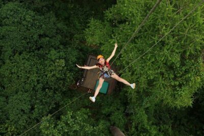 Chiang Mai Zip Line Experience - The canopy course: 14 ziplines, 2 abseils, and the 400-meter water run