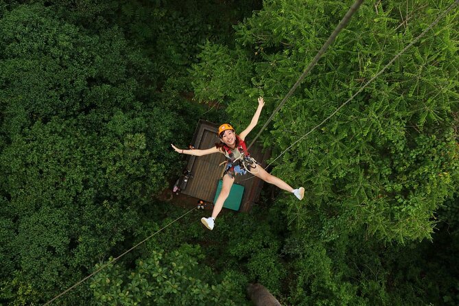 Chiang Mai Zip Line Experience - The canopy course: 14 ziplines, 2 abseils, and the 400-meter water run