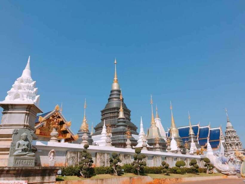 Chiangma: Wat ban den, Blue Temple & Sticky Waterfall. - The Seven-Colored Fountain Trail: Birds, Shade, and a Sacred Source