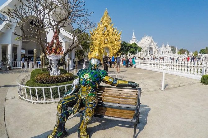 From Chiang Mai: White and Blue Temple & Golden Triangle Day Trip - Wat Rong Khun (White Temple): why people stop and stare