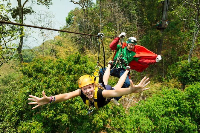Jungle Flight Zipline Roller Coaster - Over 2 Hours of Flying: Roughly 15 Ziplines and the 800m Thailand Long Run