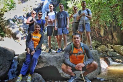 Trek to a Jungle Waterfall - The Swim Break and Optional Extra Steps Past the Falls